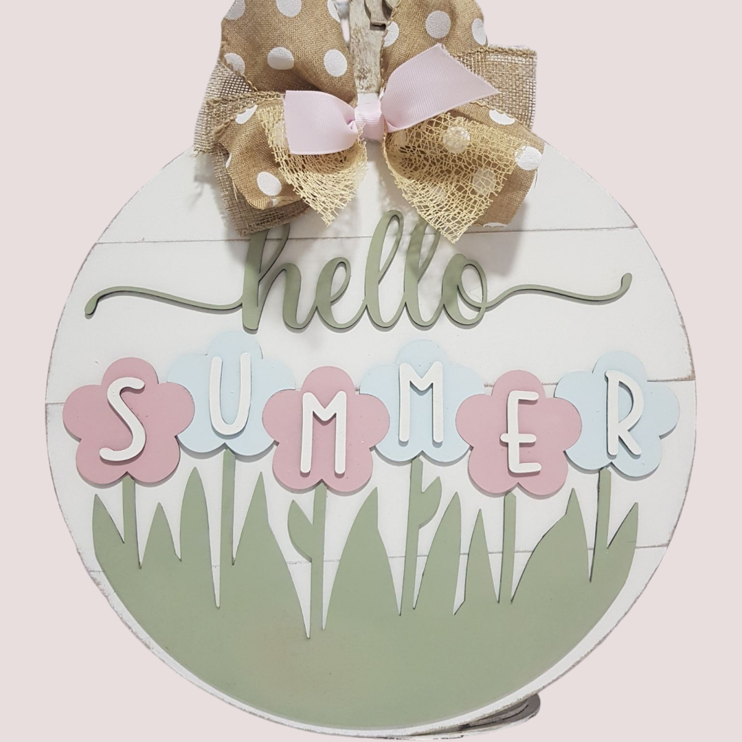 Hello Summer Door Hanger - DIY Wooden Craft Kit