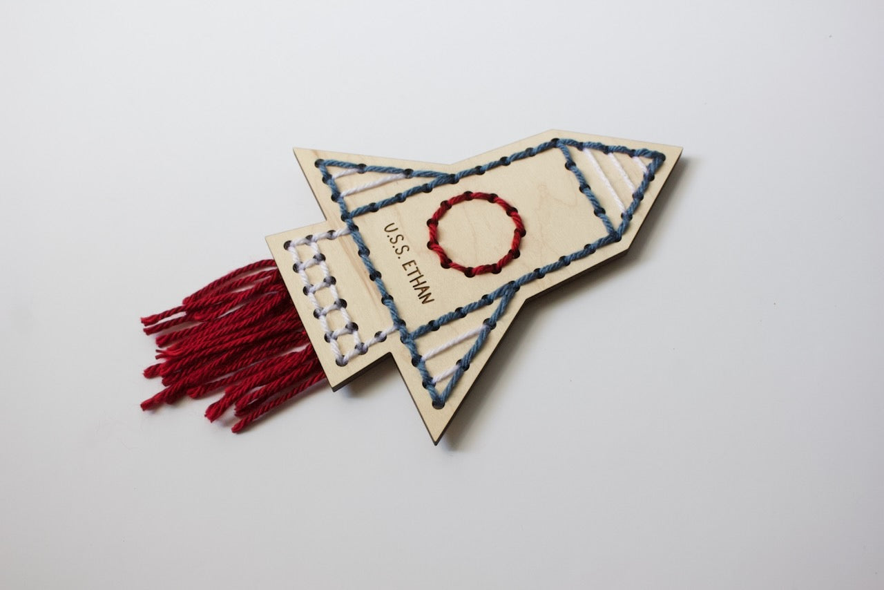 My First Sewing Kit - DIY Personalised Rocket Ship
