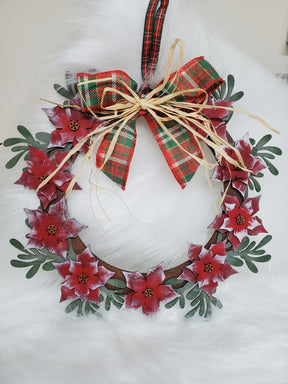 Poinsettia Wreath Workshop, Fulbeck Craft Centre, Fulbeck Grantham, Wednesday December 18th,13.30-15.30 hours.