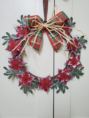 Poinsettia Wreath Workshop, Fulbeck Craft Centre, Fulbeck Grantham, Wednesday December 18th,13.30-15.30 hours.