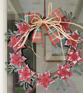 Poinsettia Wreath Workshop, Fulbeck Craft Centre, Fulbeck Grantham, Wednesday December 18th,13.30-15.30 hours.